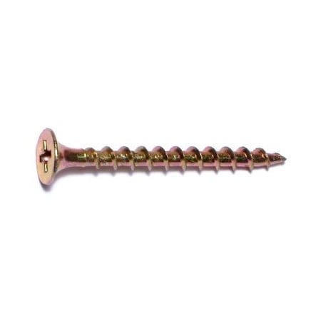 Midwest Fastener Drywall Screw, #6 x 1-5/8 in, Steel, Flat Head Phillips Drive, 40 PK 30623